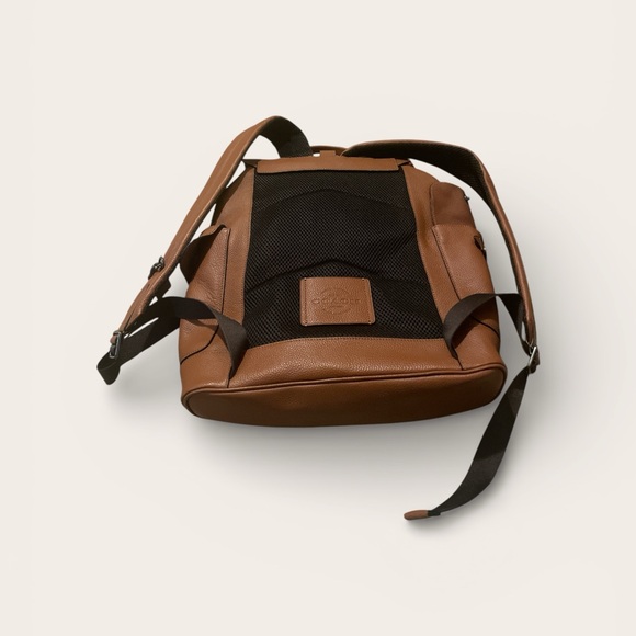 Coach Hudson Brown Leather Backpack - Picture 3 of 6